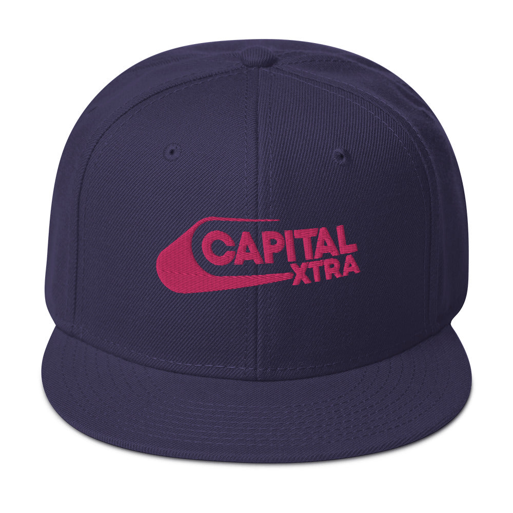 Capital XTRA (Pink Logo) Navy Snapback Hat