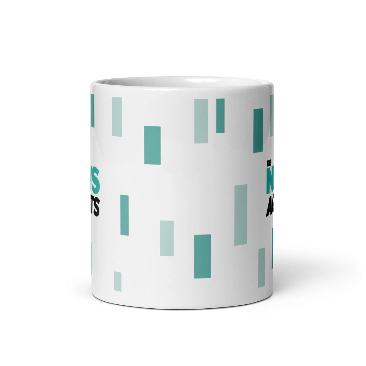 The News Agents Pattern White Glossy Mug