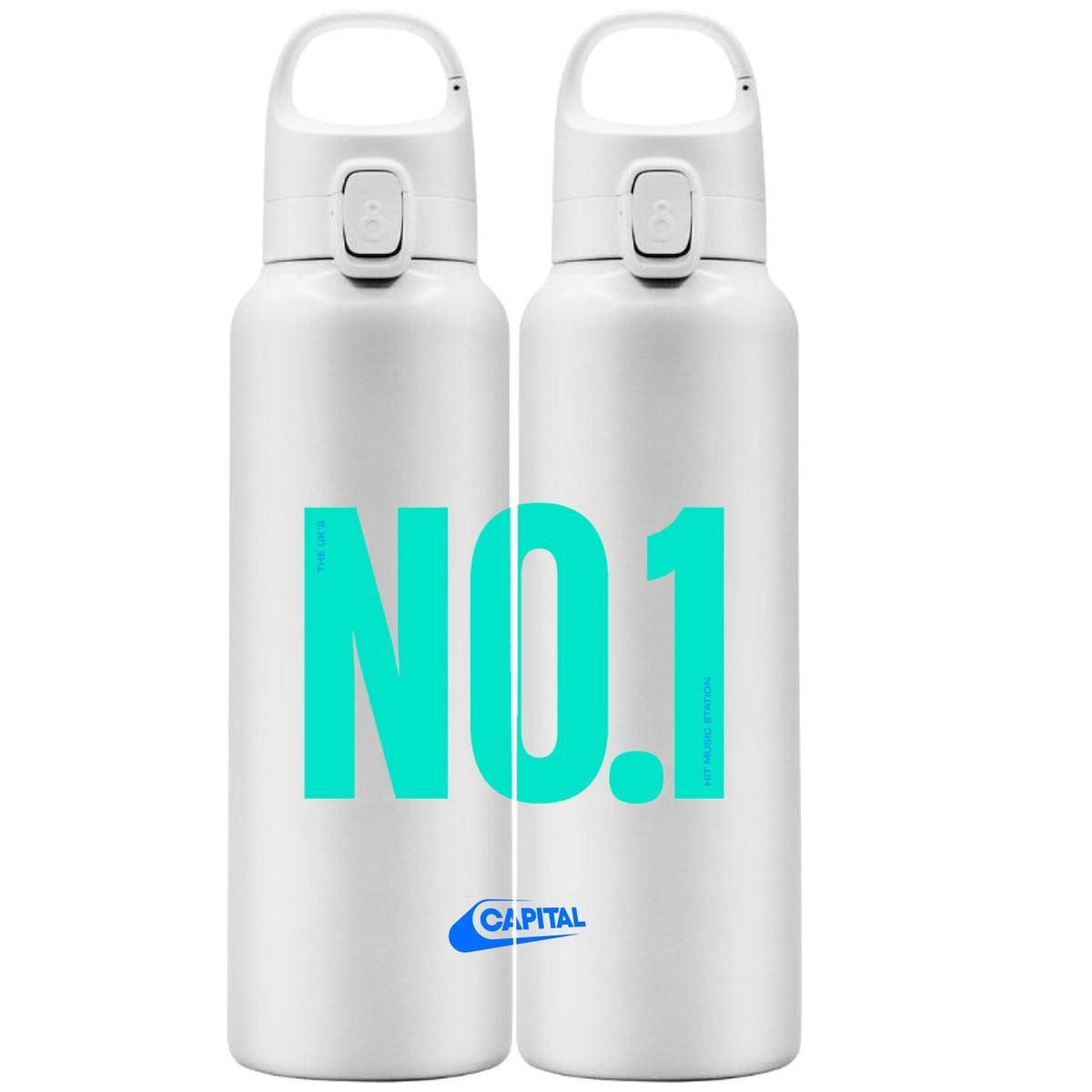 Capital No.1 Green White Water Bottle