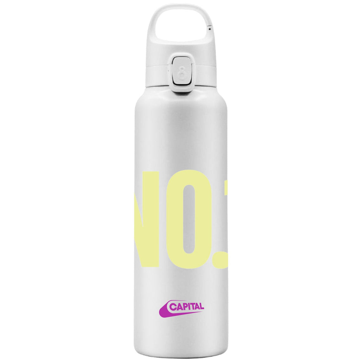 Capital No.1 Yellow White Water Bottle